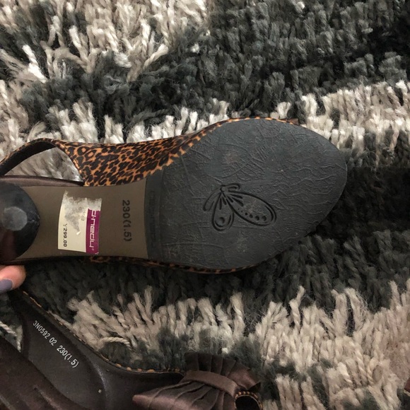 Slingback heels with bow size 36 6.5cm - Picture 3 of 5